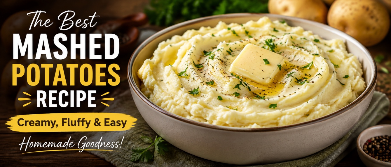 The Best Mashed Potatoes Recipe – Creamy, Fluffy & Easy Homemade Mashed Potatoes