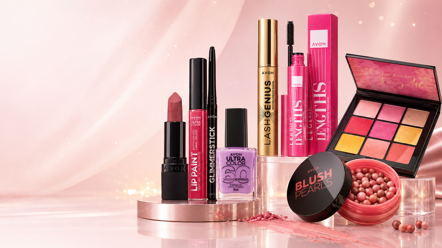 Selección de productos de maquillaje Avon