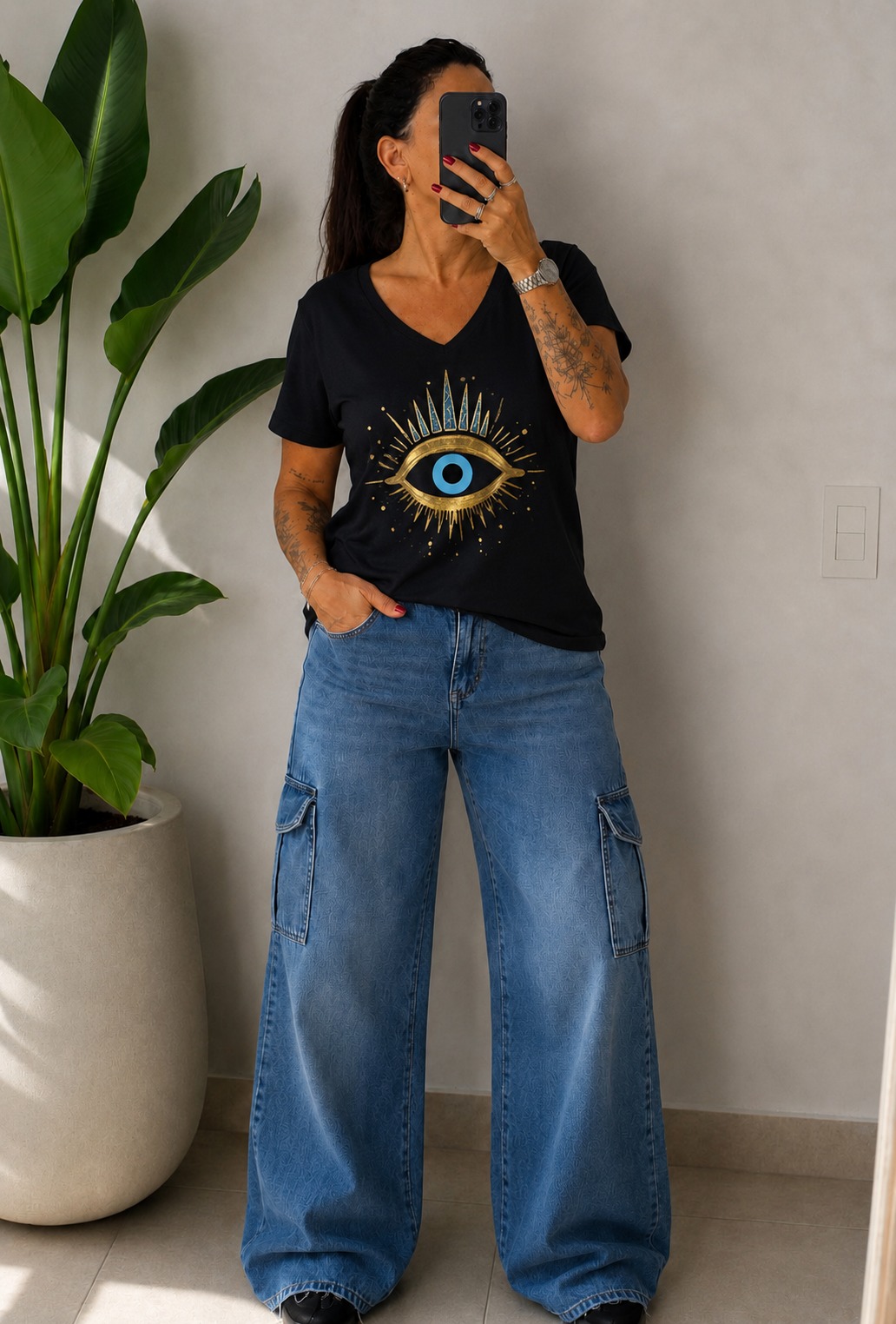 Remera de algodón Basta Lola