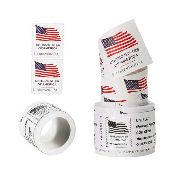 2025 U.S. Flag First-Class Forever Stamps, roll of 100