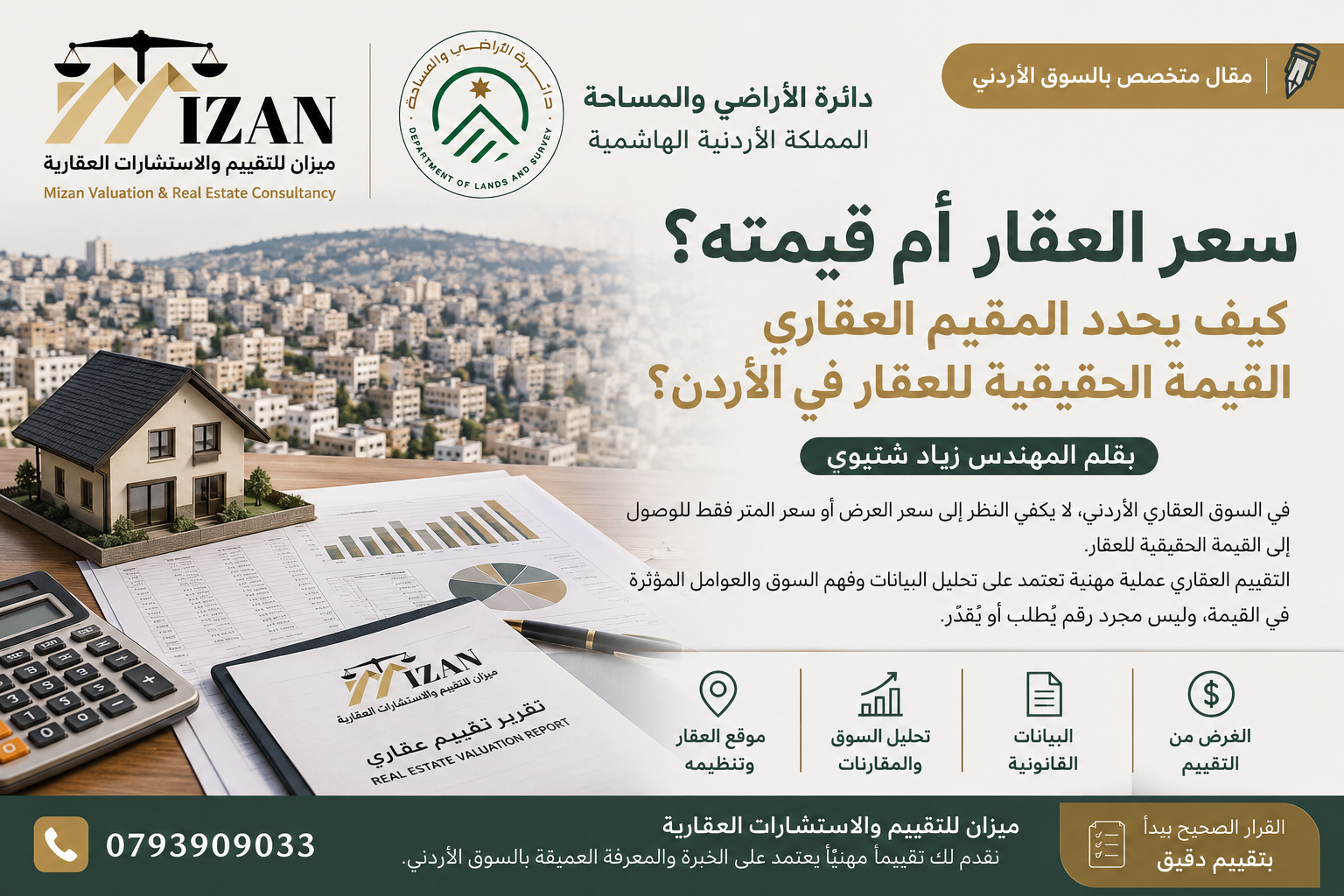 سعر العقار أم قيمته؟ كيف يحدد المقيم العقاري القيمة الحقيقية للعقار في الأردن