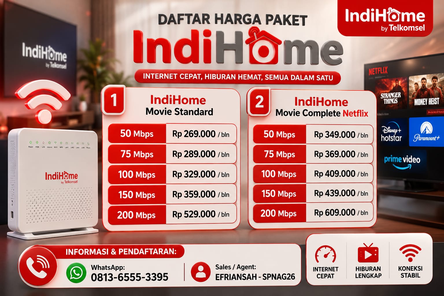 Paket Movie Standard & Complete Netflix