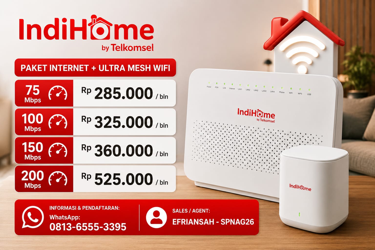 Paket Internet + Ultra Mesh WiFi