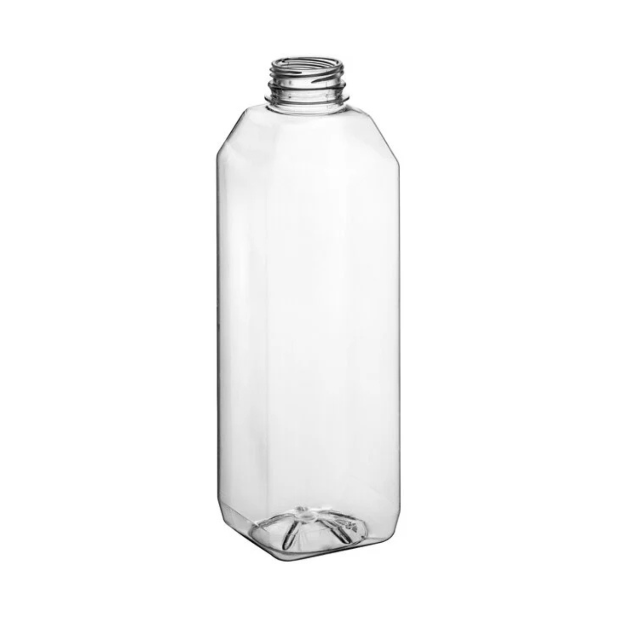 32 oz Square PET Clear Juice Bottle (Lids sold separate)