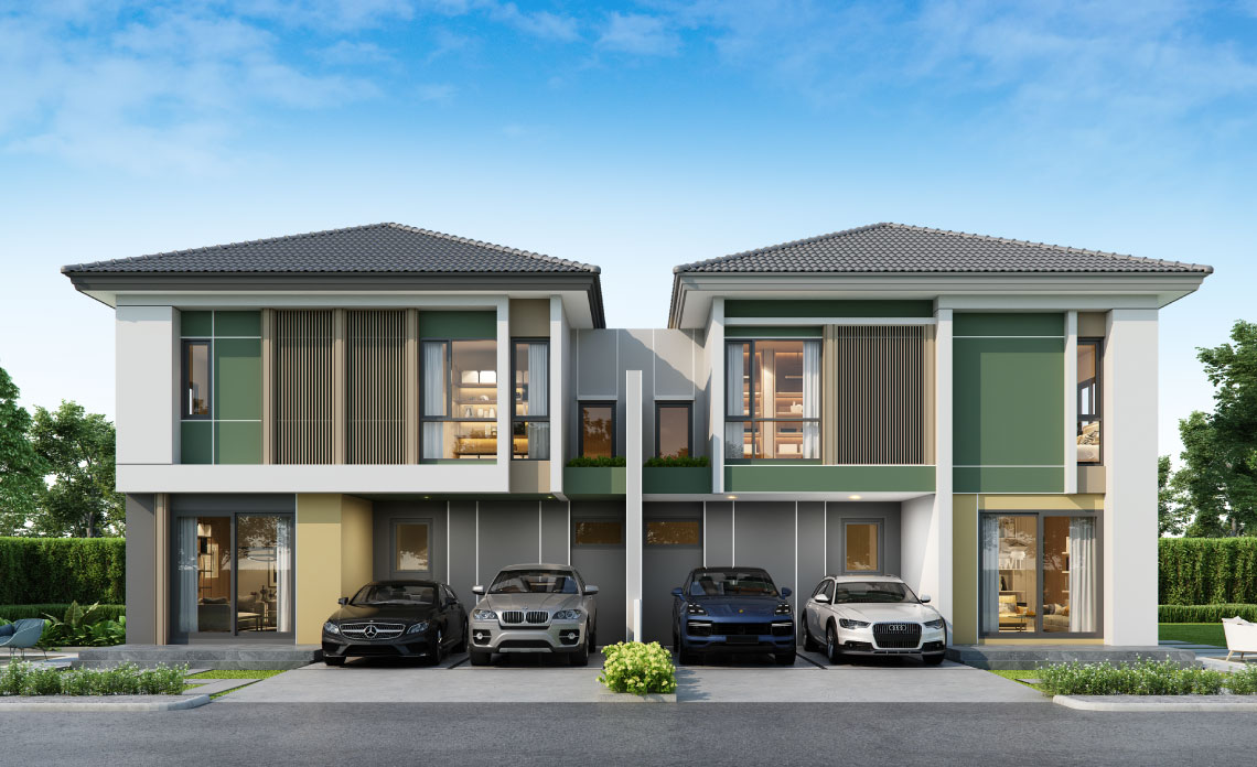 บ้านแฝดสมุทรปราการ นครทอง ดิ เออร์เบิร์น ไวบ์ แพรกษา-นิคมฯ บางปู