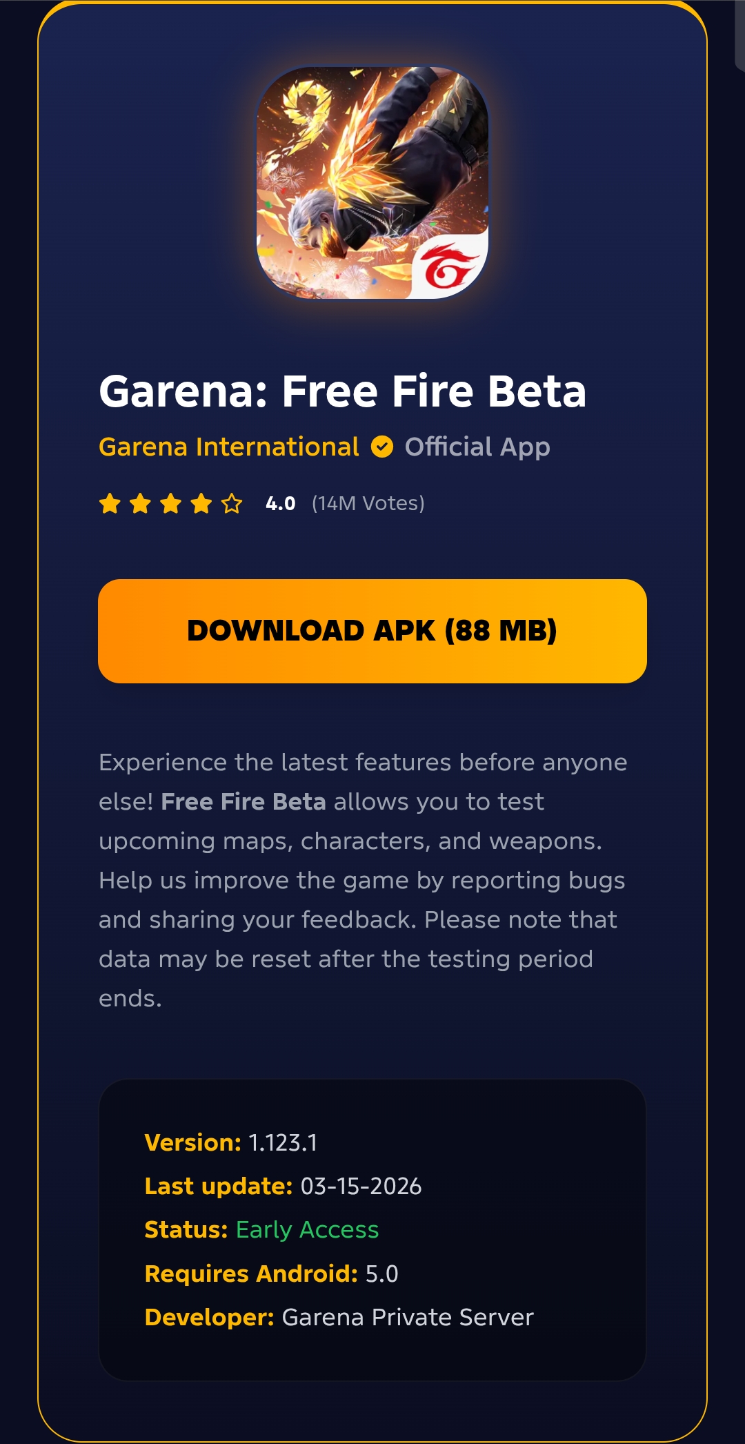 FF Beta