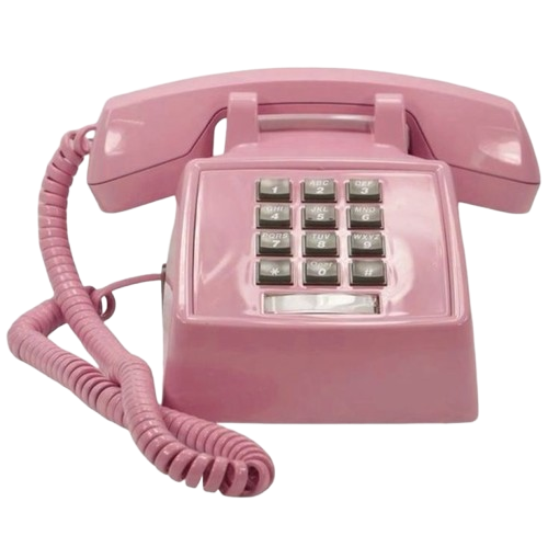 Téléphone rétro rose