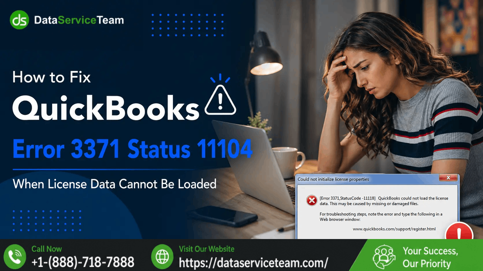 QuickBooks Error 3371 troubleshooting guide for license data, entitlement files, activation, Windows, and installation errors