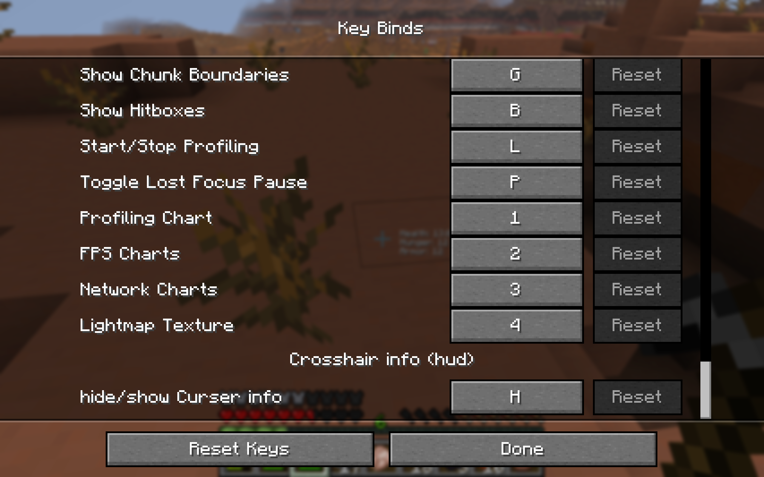 Keybind H