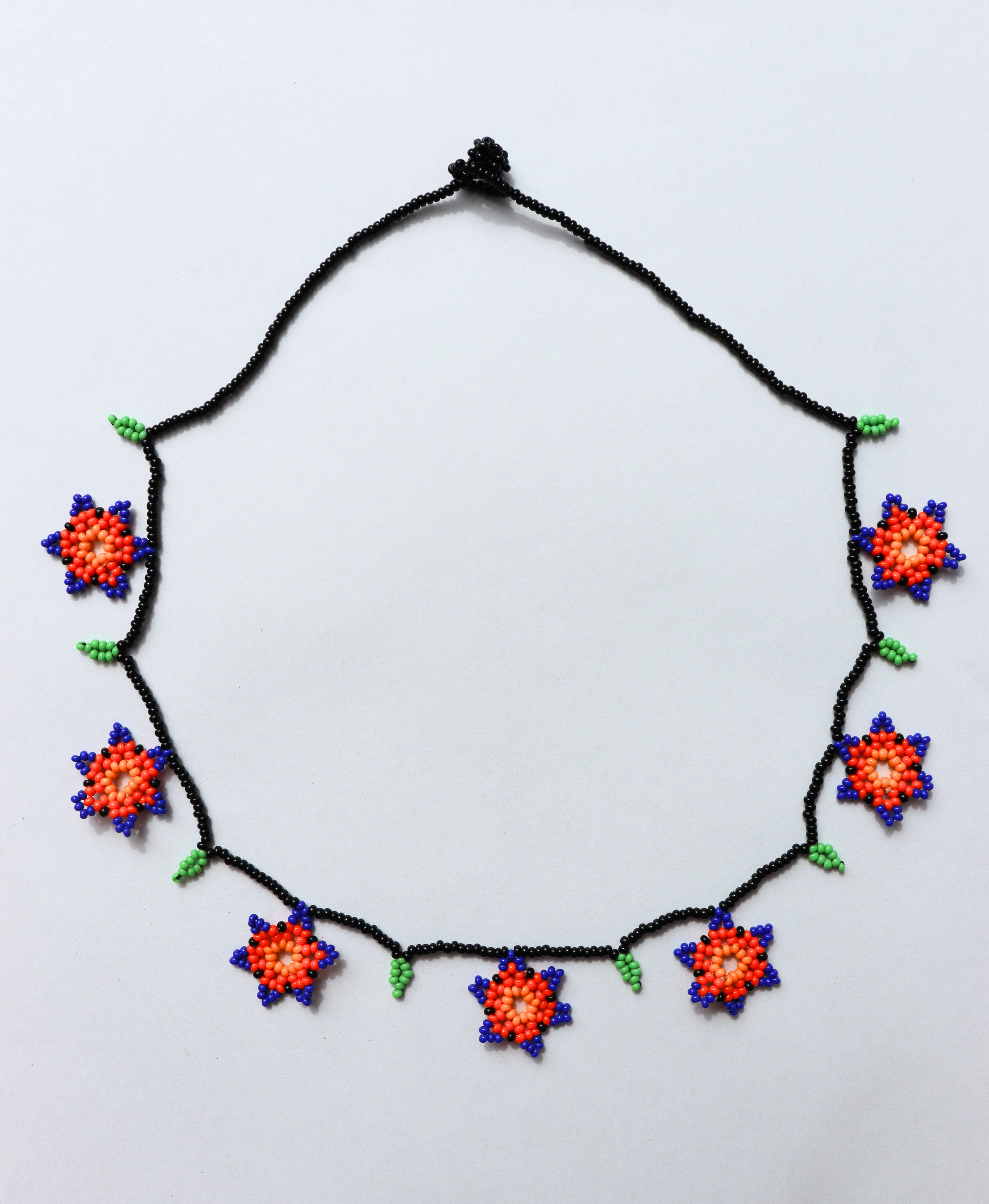 Florecita Necklace — Blue & Orange