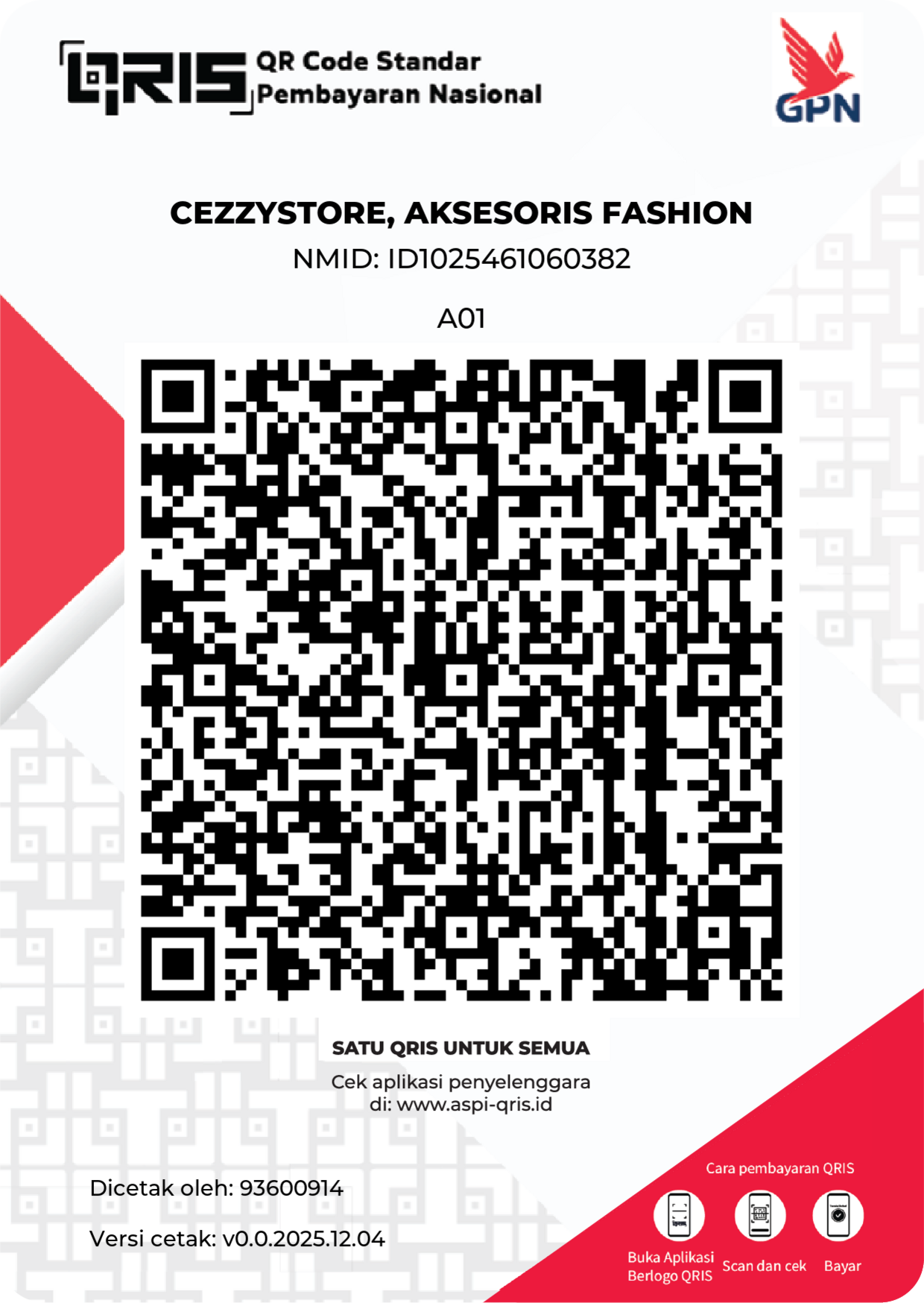 QRIS Pembayaran CezzyStore