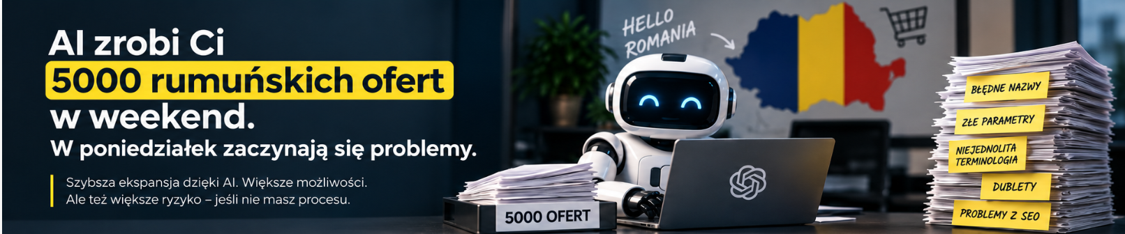 AI i lokalizacja e-commerce na rynek rumuński – 5000 ofert produktowych i ryzyko skalowania błędów
