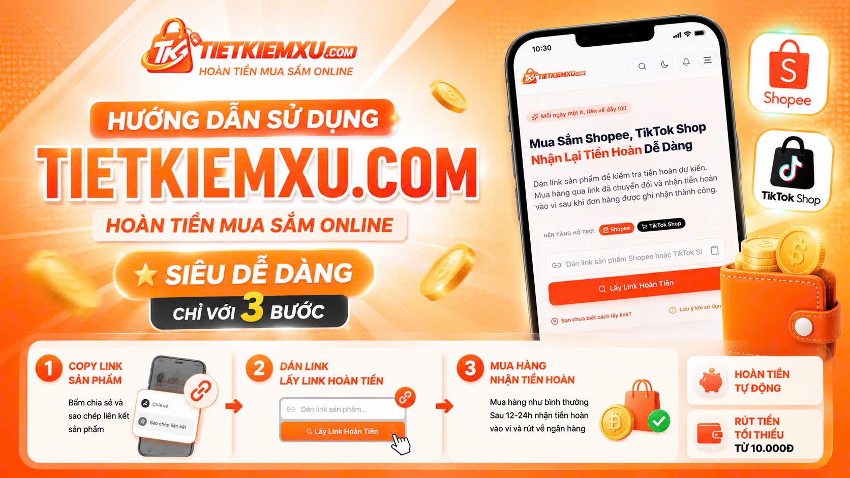 Ảnh xem trước video giới thiệu TIETKIEMXU.COM - Hoàn Tiền Shopee, TikTok Shop, Lazada