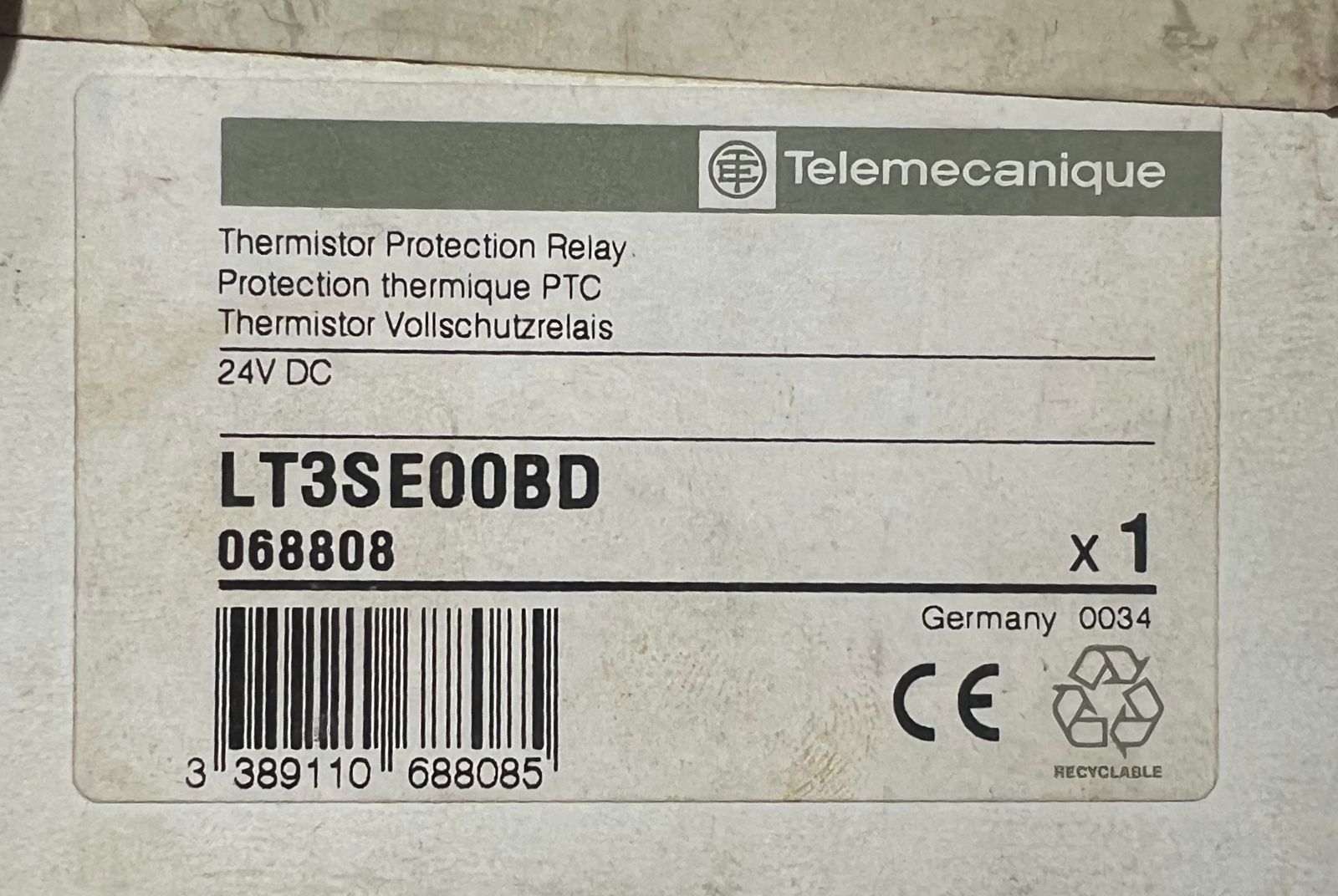 Telemecanique Lt3se00bd Thermistor Protection Relay thumbnail