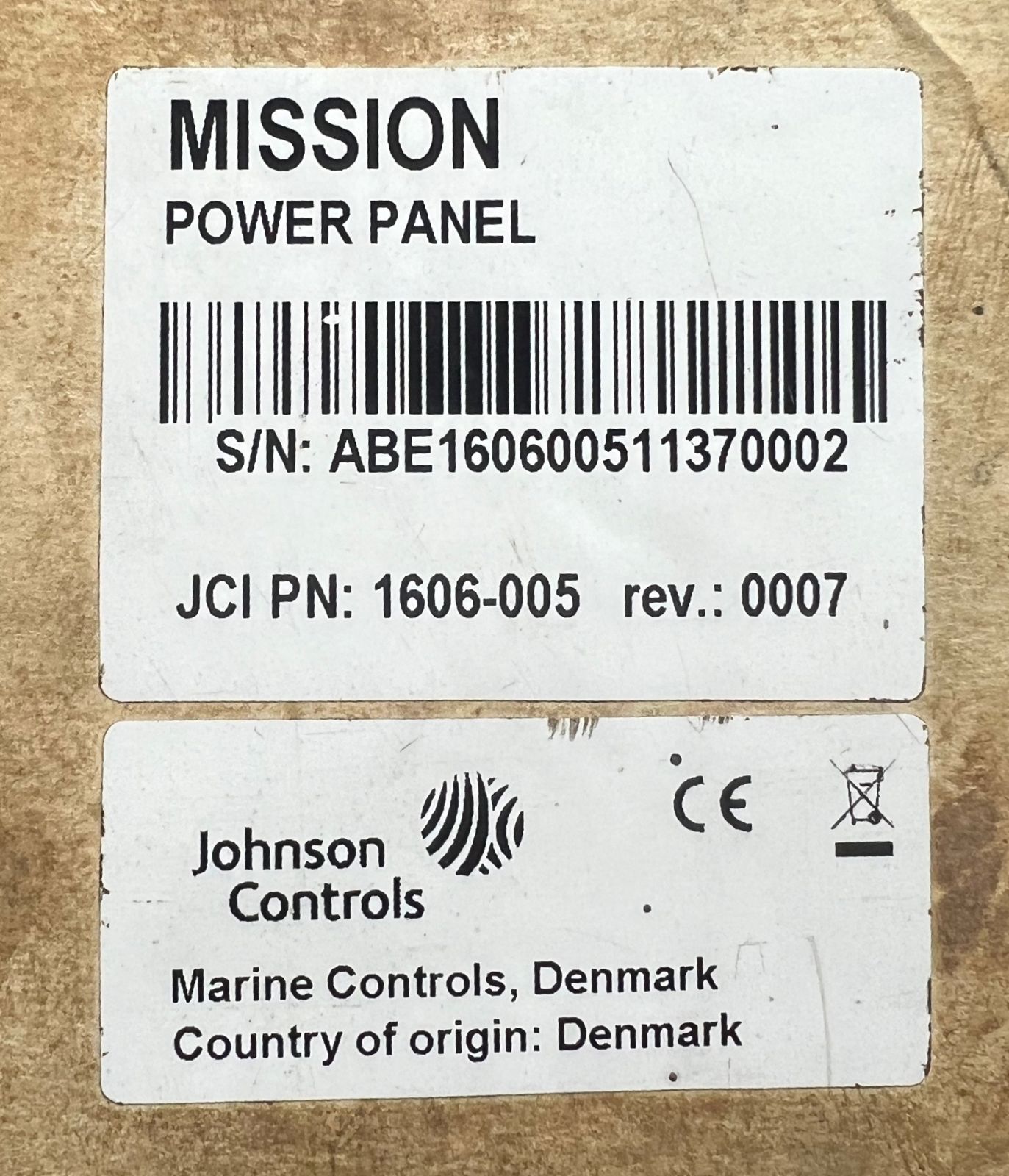 Aalborg Industries 1606-005 Mission Power Panel Abe160600511370002 thumbnail