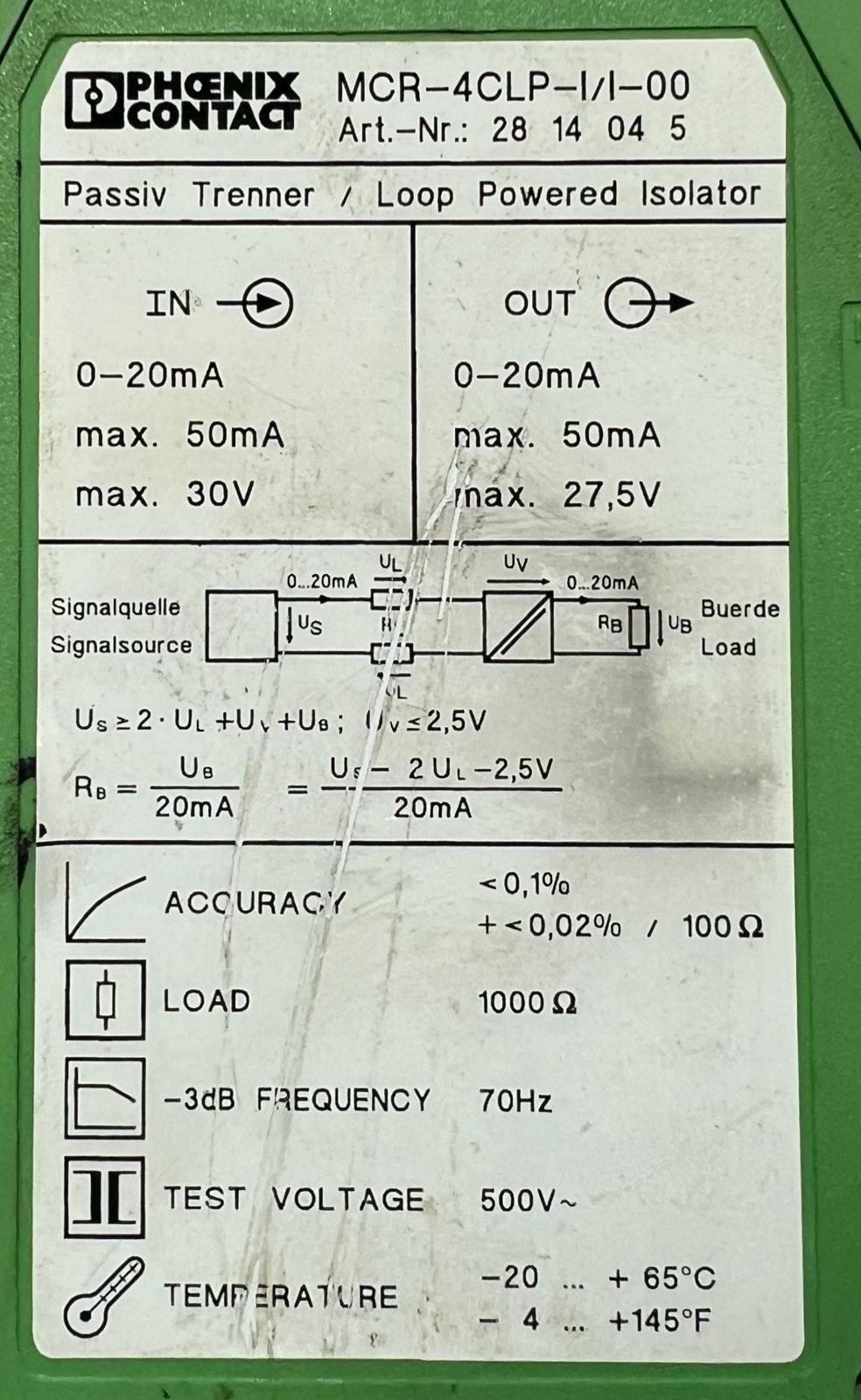 Phoenix Contact MCR-4CLP-I/I-00 Converter Module thumbnail