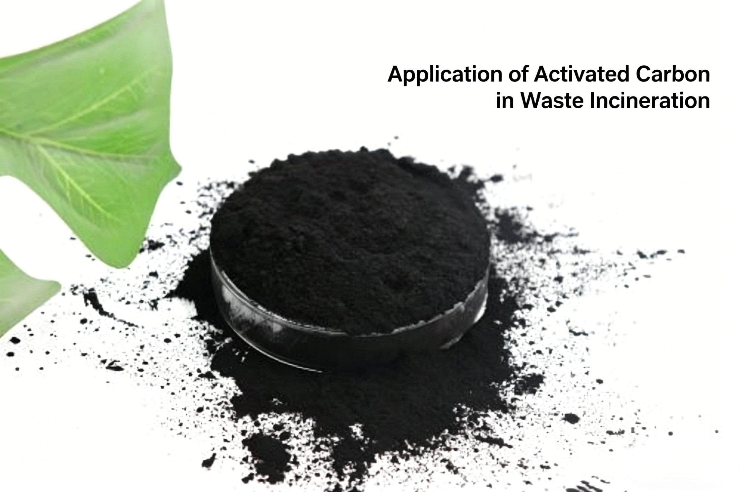 What are the primary functions of activated carbon in waste incineration?