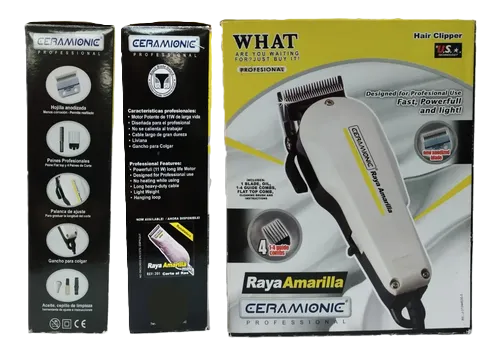Maquina De Afeitar Ceramionic Raya Amarila Profesional What