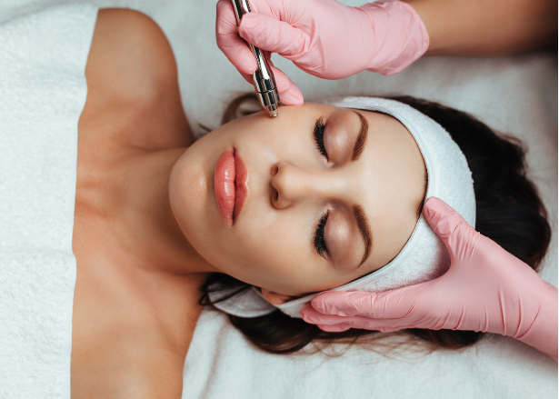 Luxury Glass Treatment results at Let's Face It Med Spa in Denver.