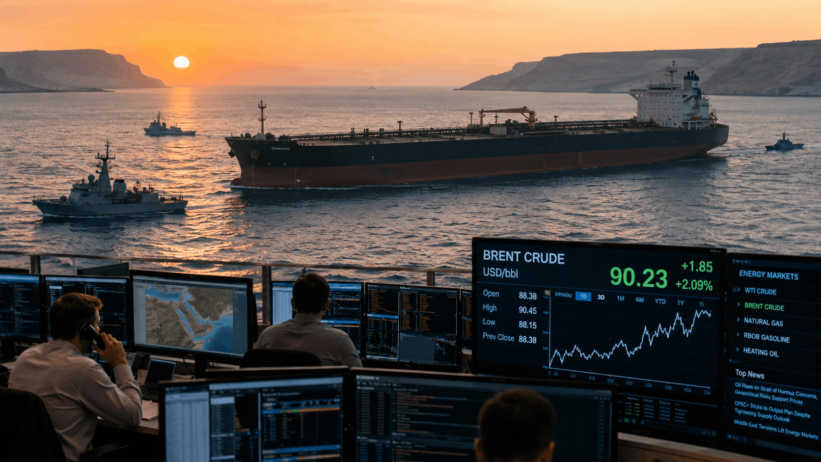 Oil Climbs Above $90 on Middle East Escalation, Lifting Energy Stocks and Inflation Risks