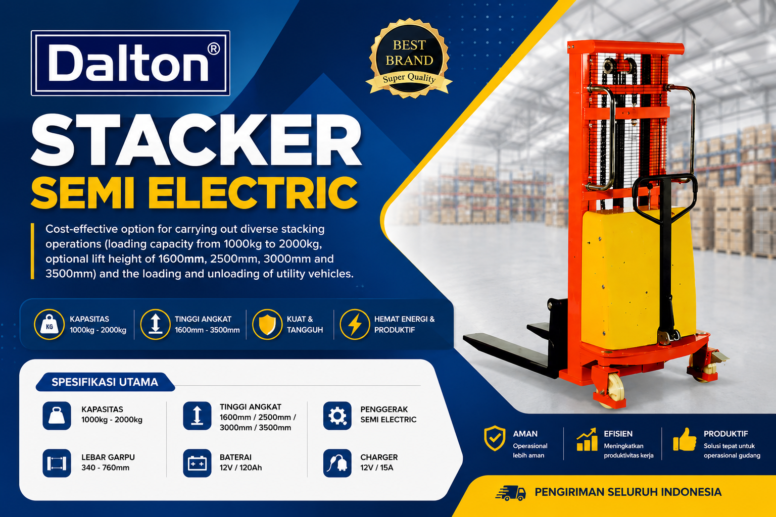 Semi Electric Stacker Dalton
