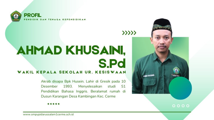 Ahmad Khusaini, S.Pd (Wakasek Kesiswaan)