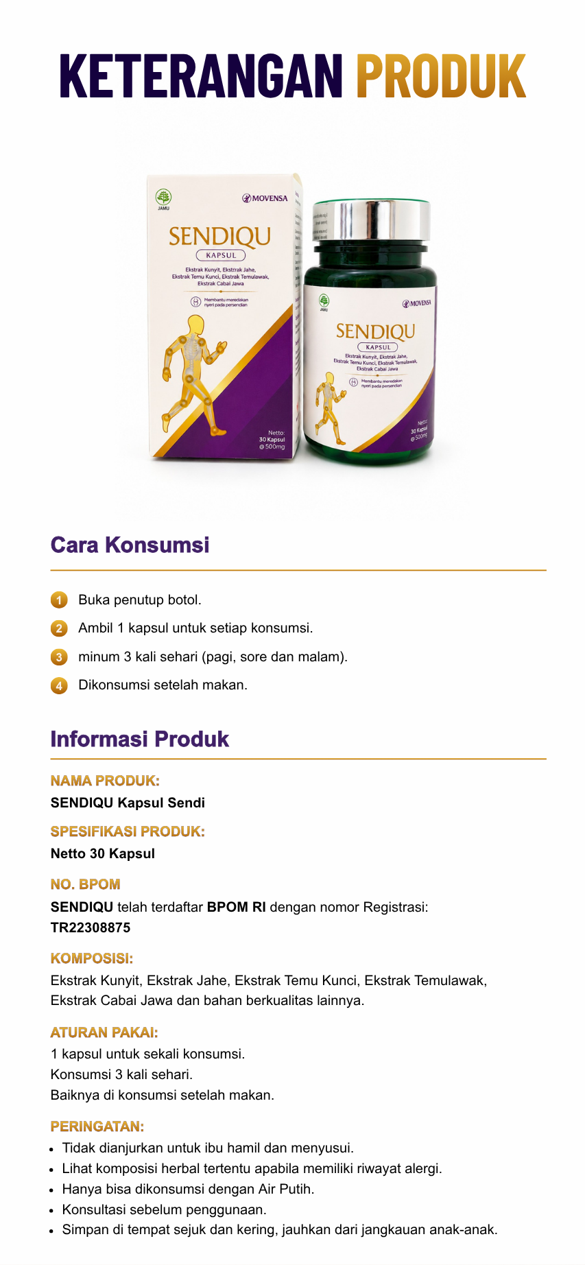 Detail Manfaat & Legalitas Resmi Sendiqu