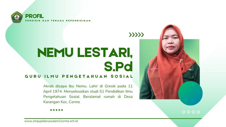 Nemu Lestari, S.Pd (Guru Ilmu Pengetahuan Sosial