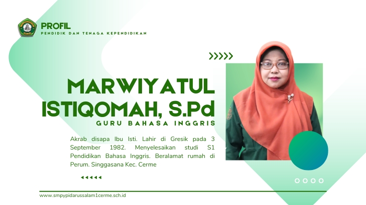 Marwiyatul Istiqomah, S.Pd (Guru Bahasa Inggris)