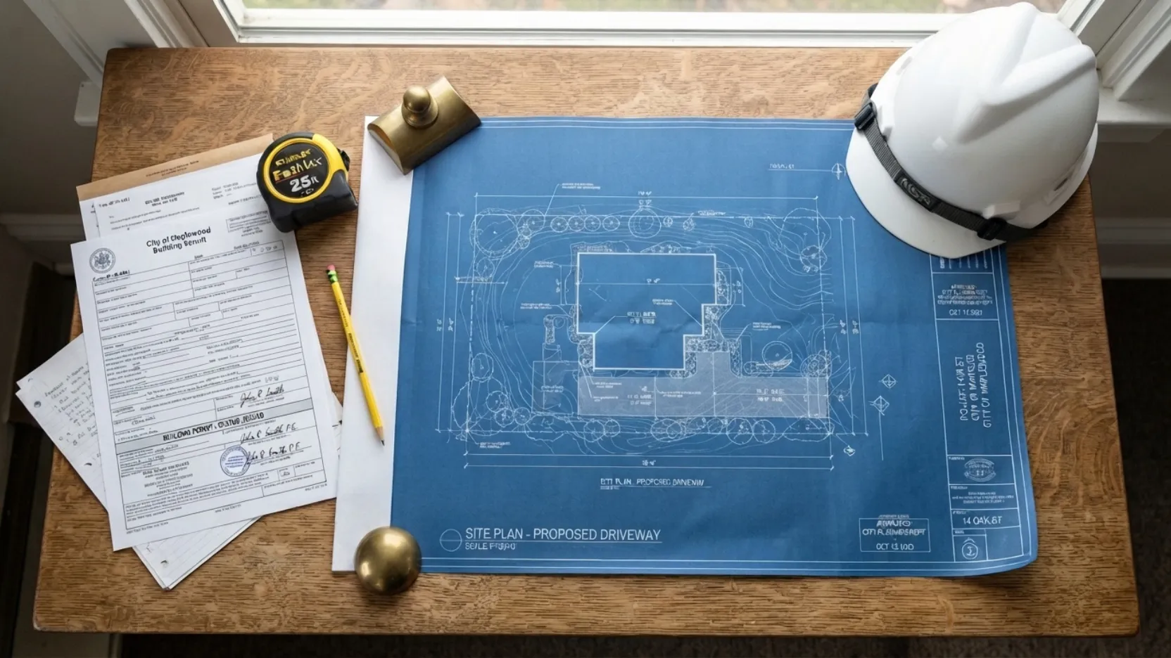 Concrete driveway planning and permit process San Antonio