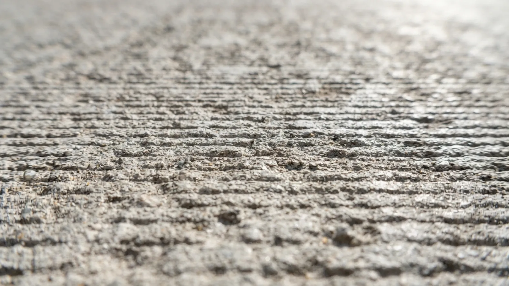 Broom finish concrete driveway surface texture San Antonio installation