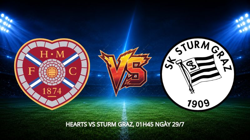 Nhận định bóng đá Hearts vs Sturm Graz, 01h45 ngày 29/7, cúp C1: Hearts cần phép màu sau thảm bại 0-4