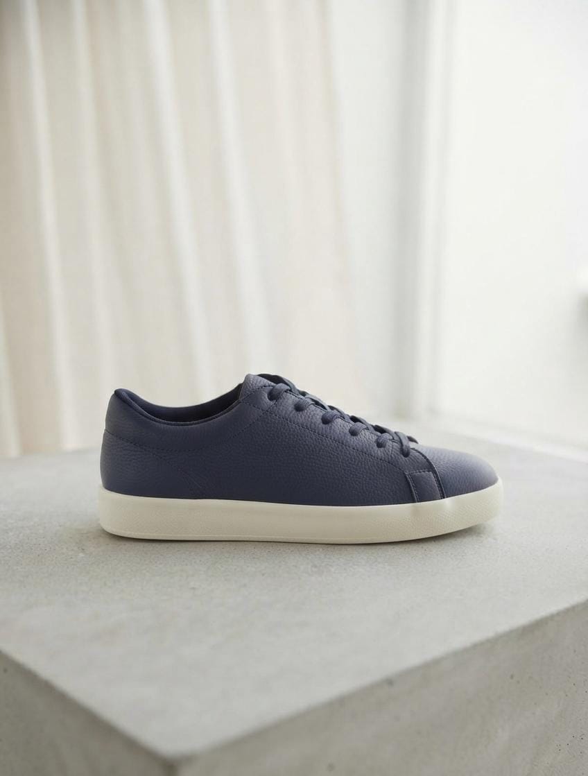 Premium Navy Blue Low-Top Sneakers