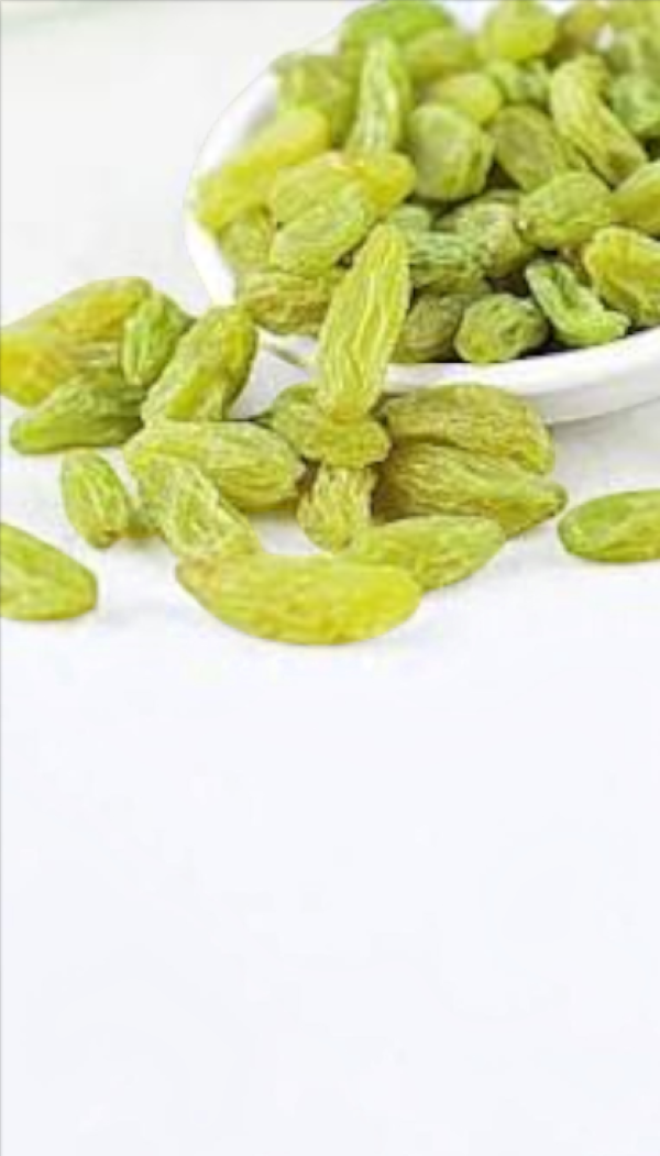 PREMIUM AFGHAN FRESH KANDHARI GREEN RAISINS (KANDHARI GREEN KISHMISH / SEEDLESS)