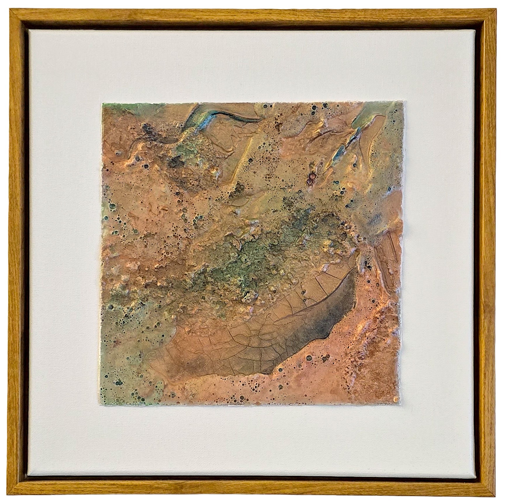 Fractured Silence by Caron Ory, textured mixed-media artwork