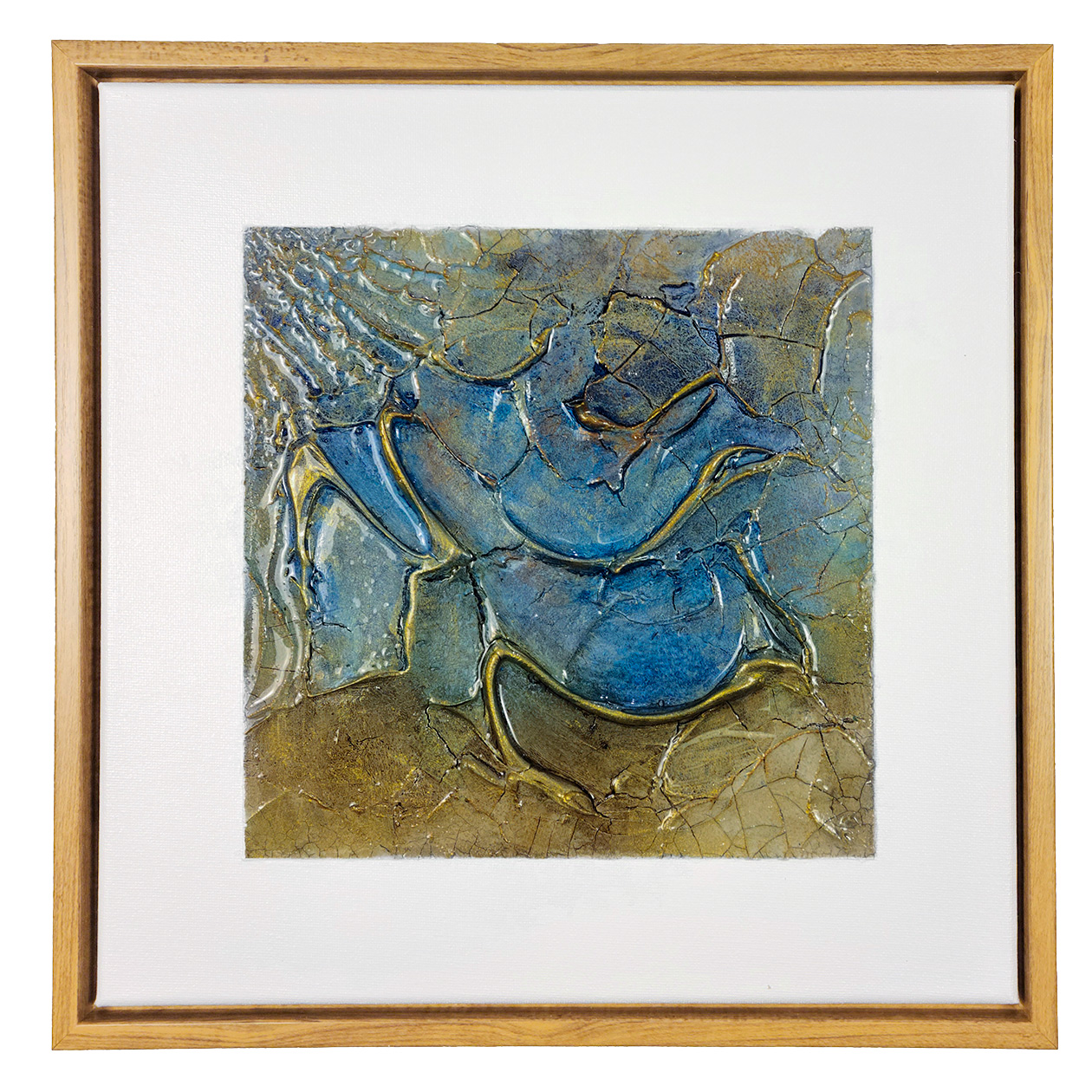 Sand and Current by Caron Ory, textured mixed-media artwork
