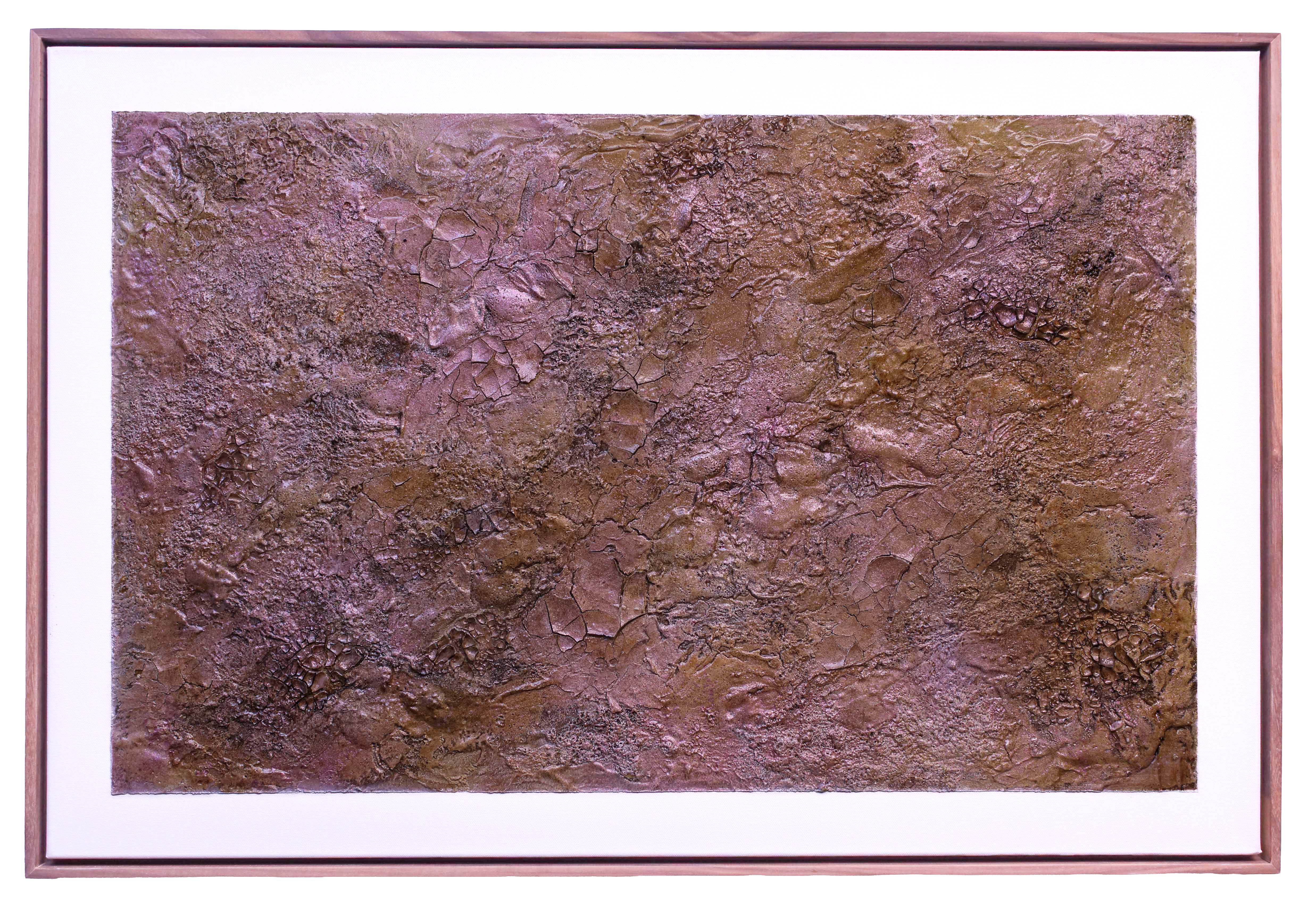 Terra Luna's Tapestry by Caron Ory, textured mixed-media artwork