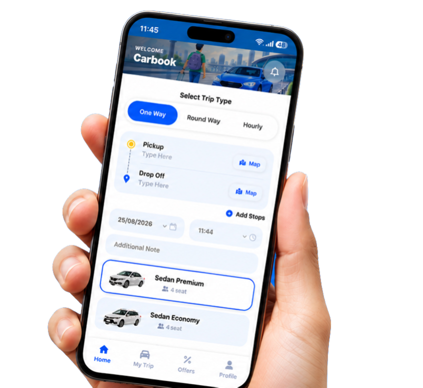 Carbook App Mockup