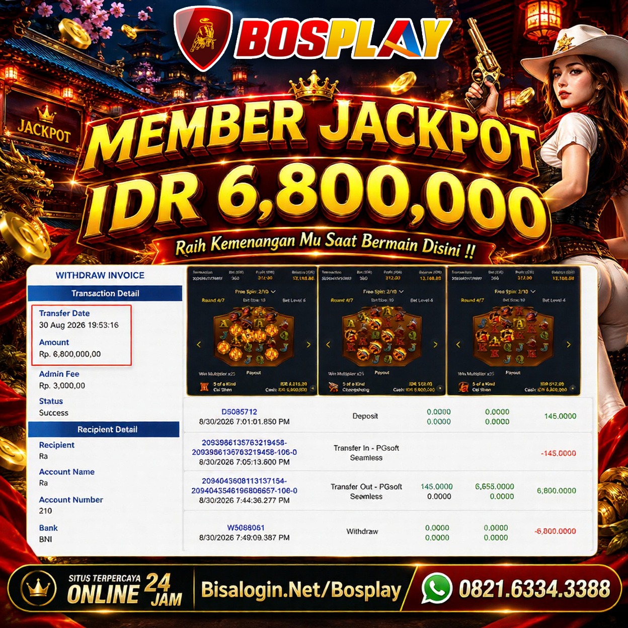 MEMBER JACKPOT IDR 6.800.000 Wild Bounty Showdown