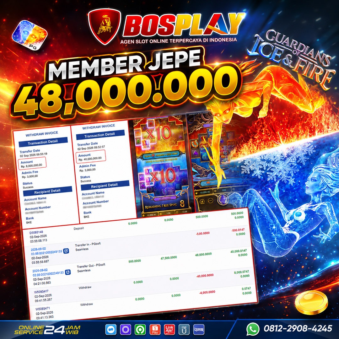 MEMBER JACKPOT PG SOFT GUARDIANS OF ICE & FIRE IDR 48,000.000