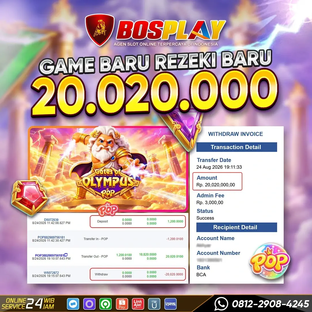 MEMBER JACKPOT GAME BARU OLYMPUS POP IDR 20.020.000