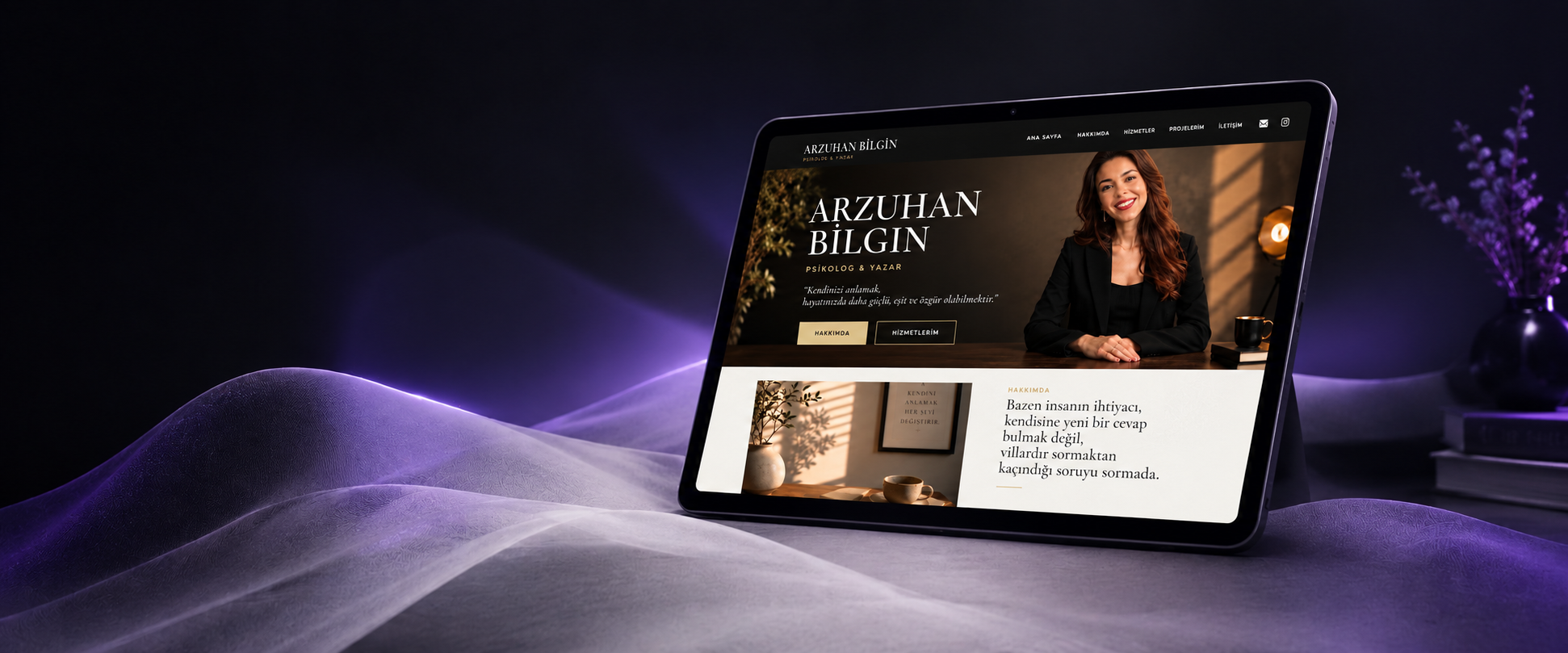 Psikolog Arzuhan Bilgin web tasarım projesi