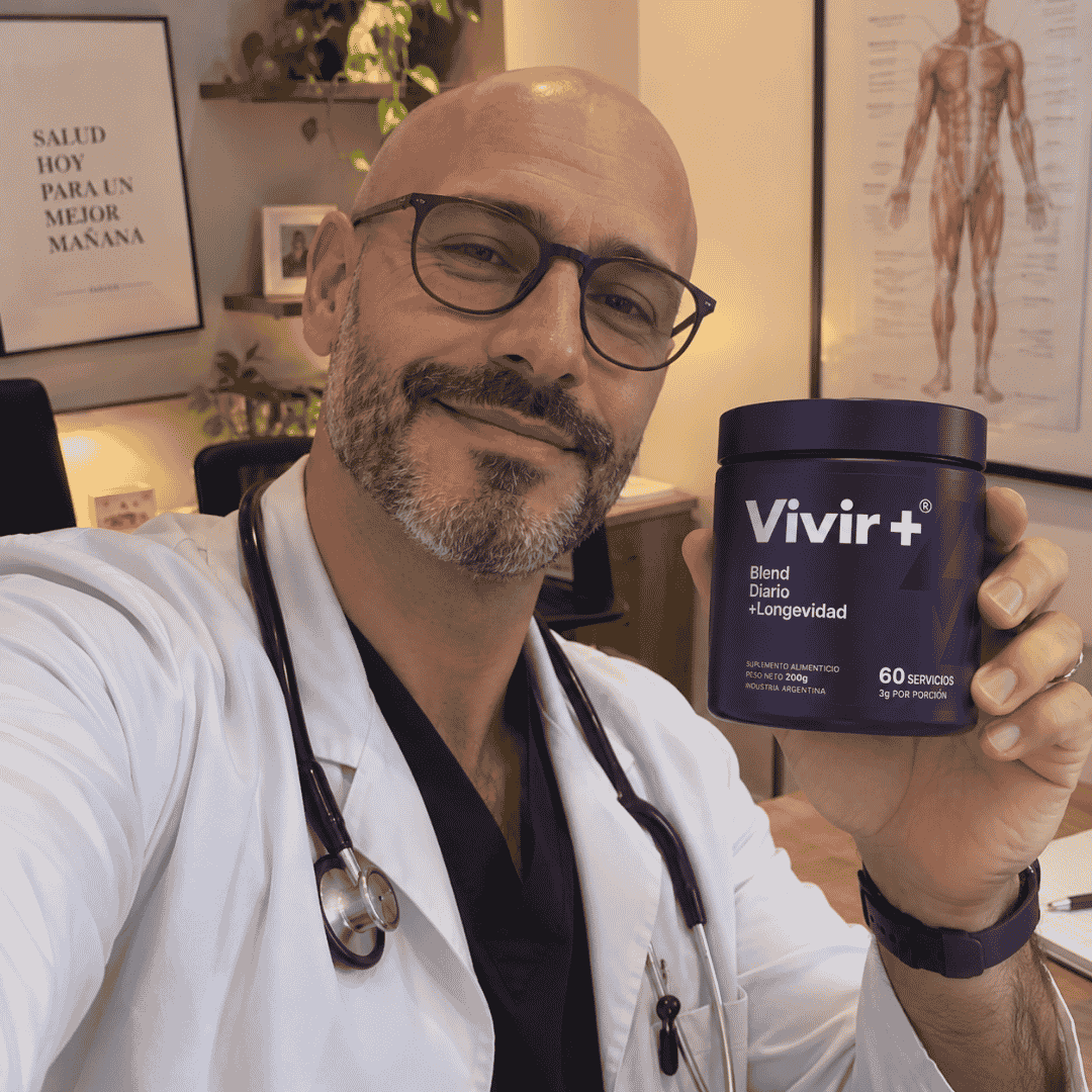 Profesional de la salud con VIVIR+