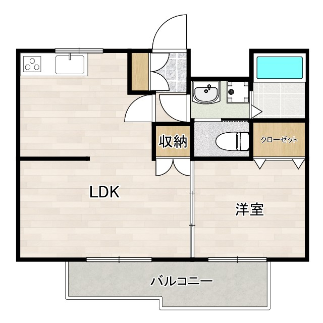 杉の木マンション203号室 リフォーム後の間取り