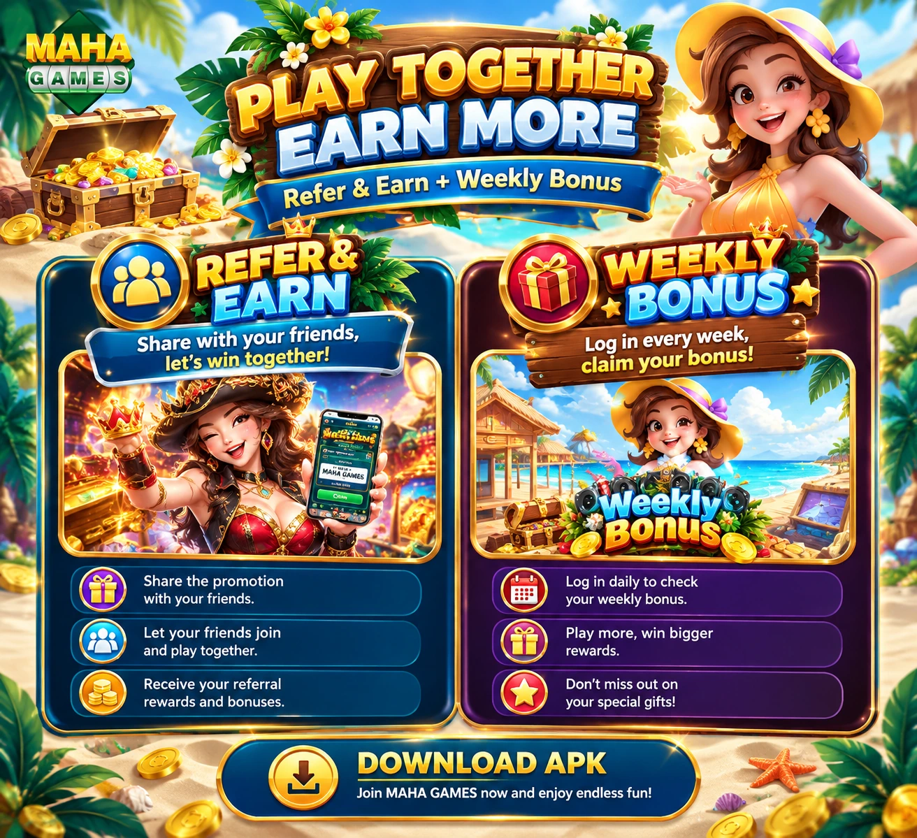 MAHA GAMES Weekly Bonus