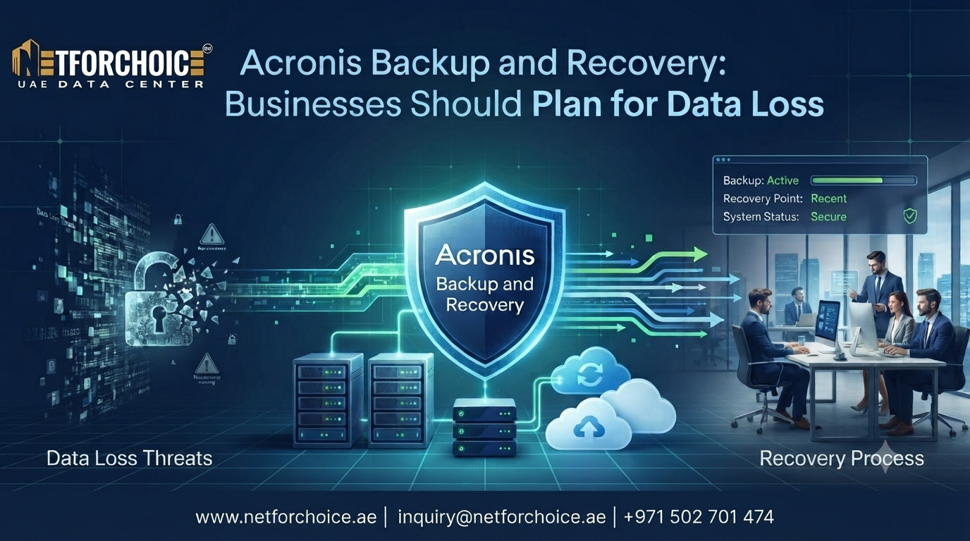 Acronis Backup and Recovery plan for business data loss prevention by NetForChoice UAE Data Center