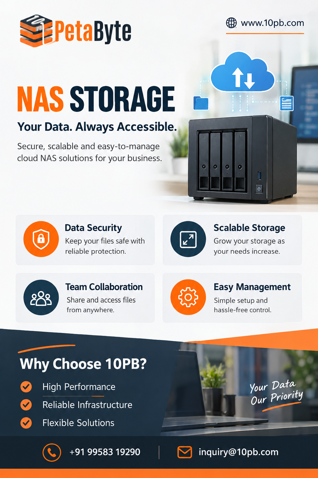 NAS storage for centralized and scalable business data management