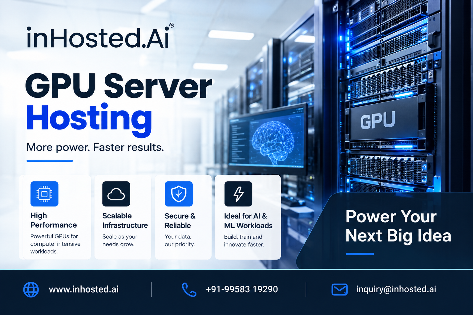 GPU server infrastructure supporting AI development, computer vision, machine learning, and technical computing workloads.
