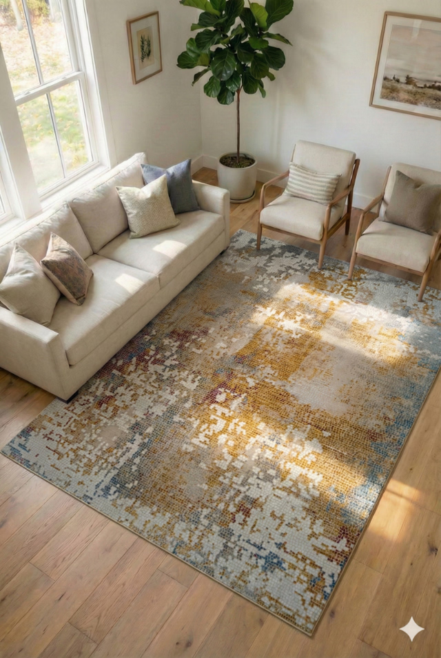 Alfombra 7717A Yellow / Cream