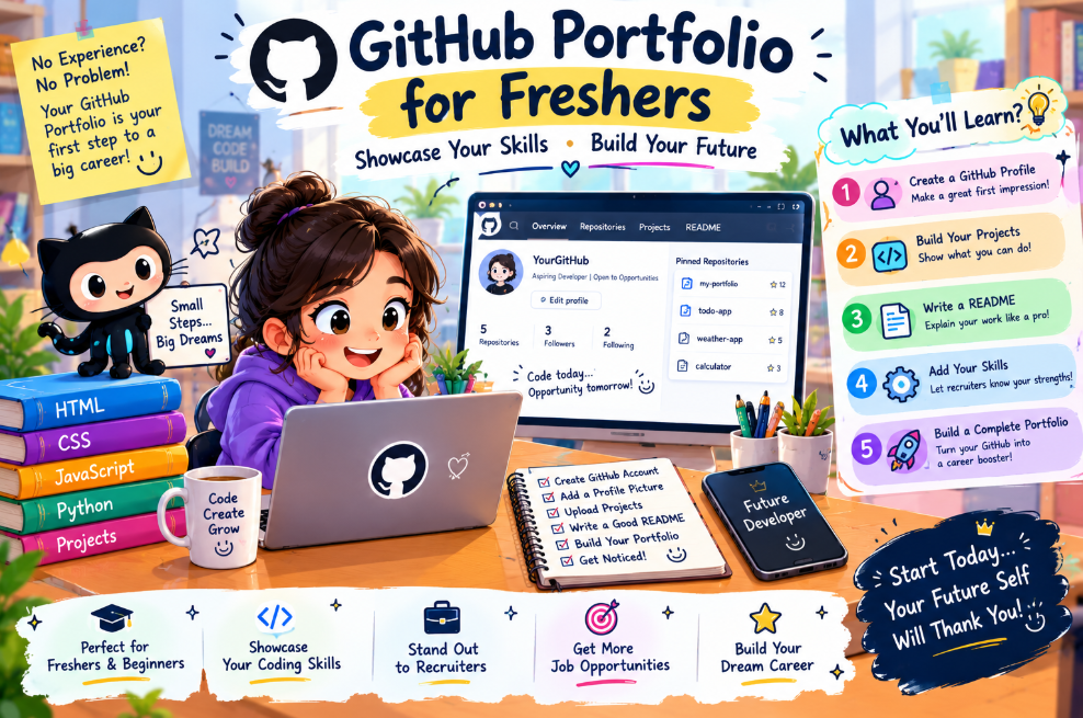 GitHub Portfolio for Freshers: Showcase Your Coding Skills Without Experience
